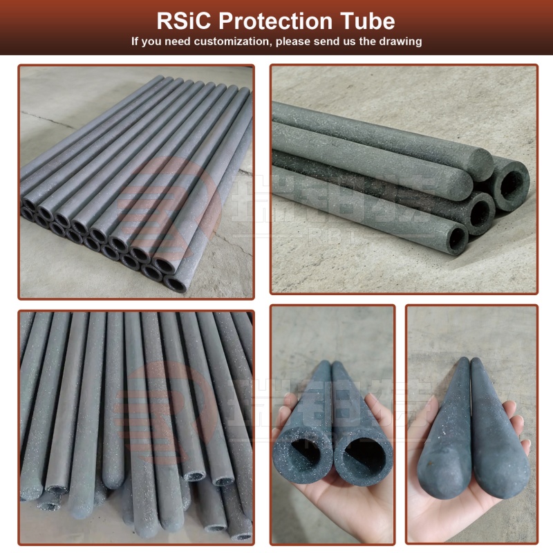 Tube ea Tšireletso ea Carbide e Nchafalitsoeng ea Silicon e Nchafalitsoeng