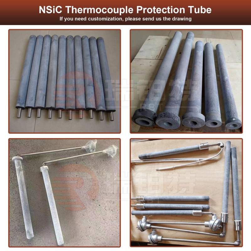 NSiC Thermocouple Protection Tube